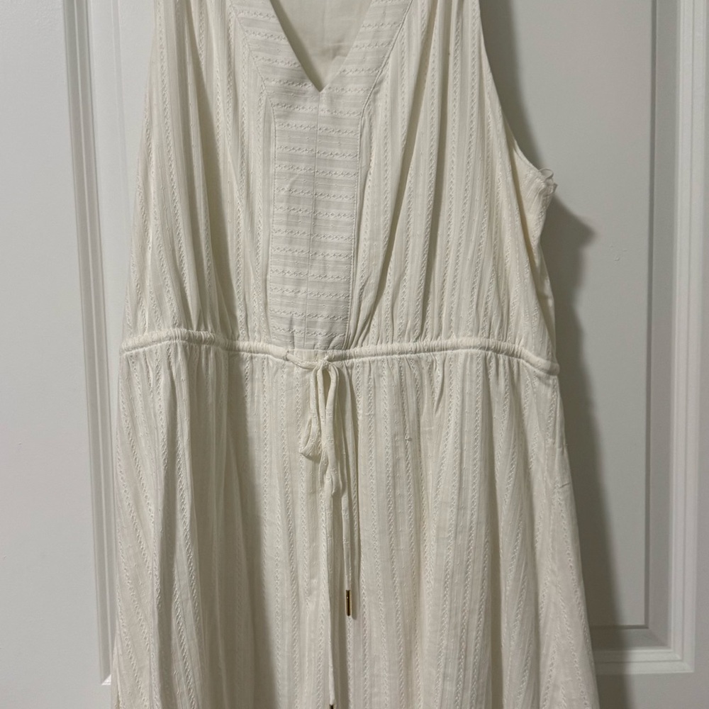 Draper James Cream Dress with Blue Accents